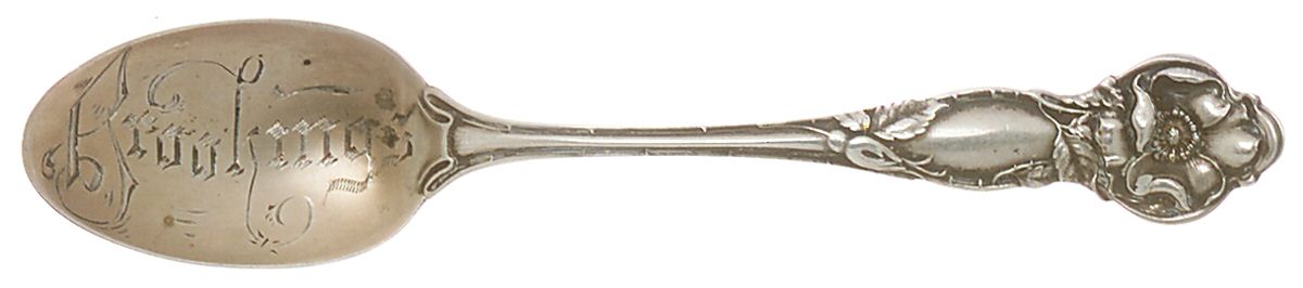 Floral Series #1 (Sterling) Five O'Clock Souvenir Spoon by Wallace Silver-1