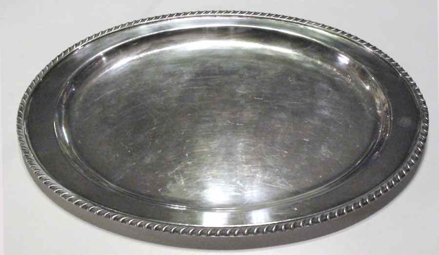 3886 (Silverplate, Hollowware) 15" Oval Serving Platter by Warwick-1
