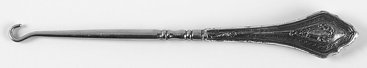 WSC53 (Sterling) Small Button Hook, Hollow Handle by Webster Co-1