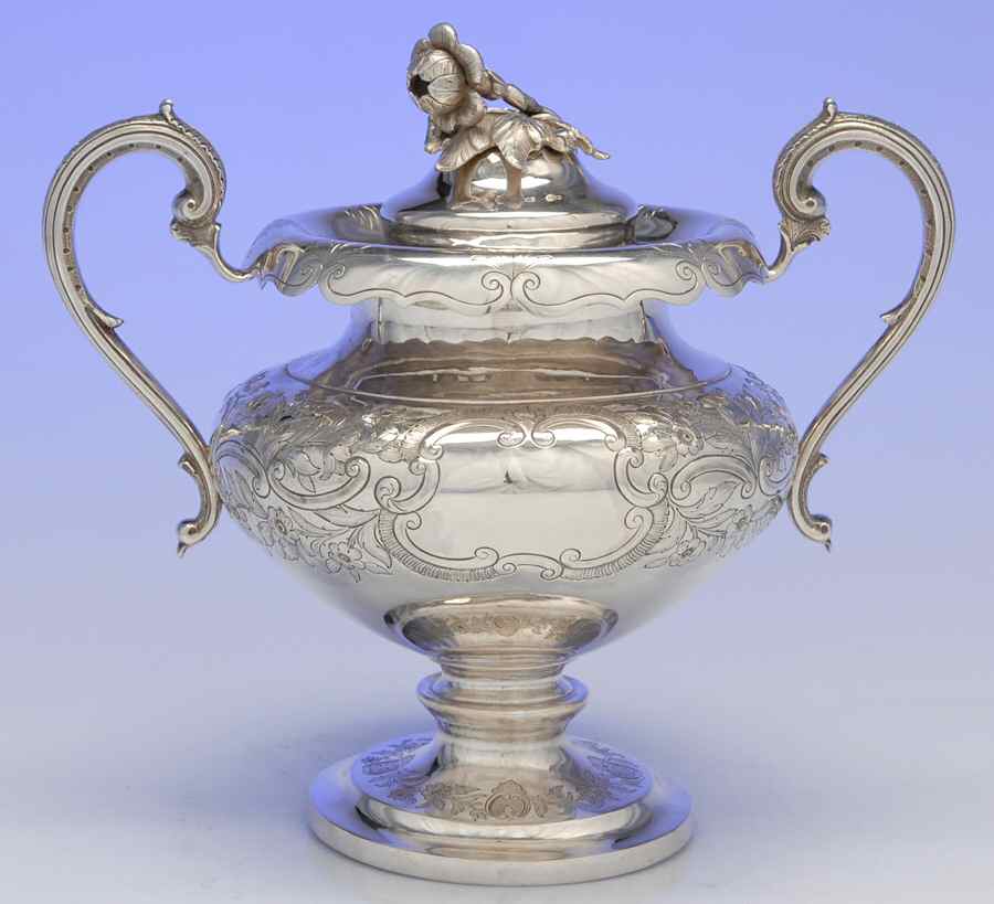 W2A1 (Coin, Hollowware) Sugar Bowl & Lid by William Adams (Coin)-1