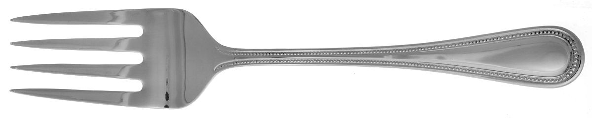 Continental Bead (Stainless) Medium Solid Cold Meat Serving Fork by Wallace Silver-1