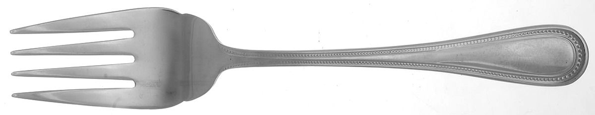Continental Bead (Stainless) Medium Solid Cold Meat Serving Fork by Wallace Silver-1