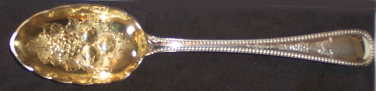 WMT7 (Silverplate) Solid Smooth Berry/Casserole Spoon by Wm Hutton & Sons-1