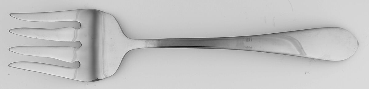 Bentley (Stainless) Medium Solid Cold Meat Serving Fork by Wallace Silver-1