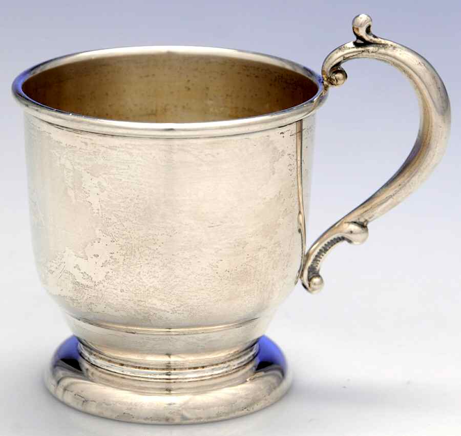 529 (Sterling, Hollowware) Footed Baby Cup by Woodward & Lothrop-1