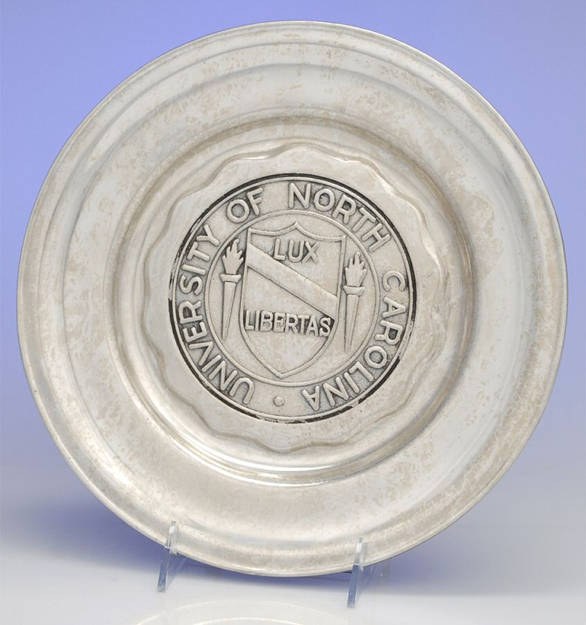 University of North Carolina (Armetale, Hollowware) 10" Dinner Plate by Wilton Armetale-1