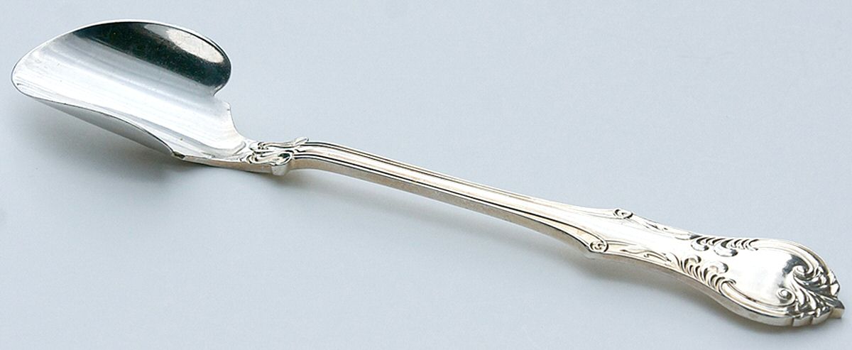 WMT8 (Silverplate) Solid Cheese Scoop by Wm Hutton & Sons-1