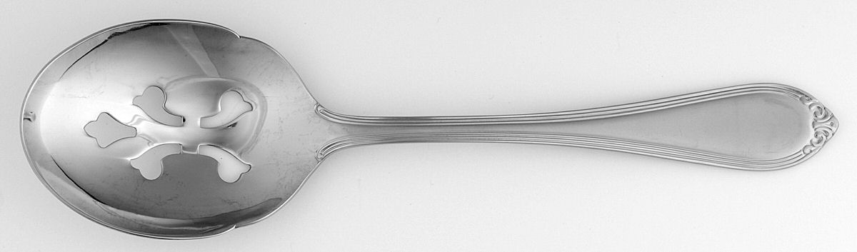 Espirit Frost (Stainless) Pierced Tablespoon (Serving Spoon) by Wallace Silver-1