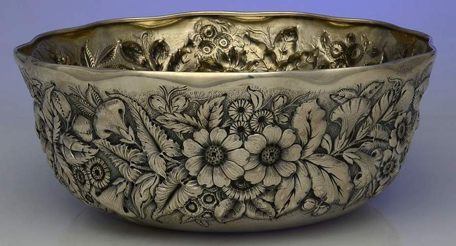 1543S (Sterling, Hollowware) 10" Fruit Serving Bowl by Whiting Manf Co-1