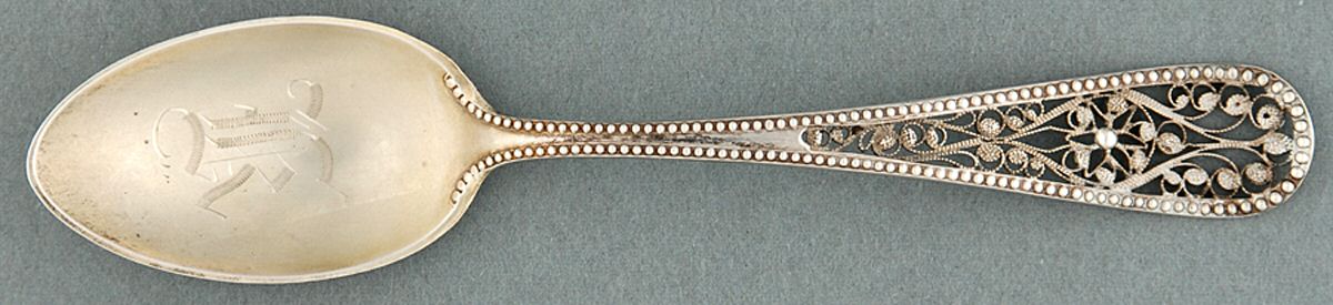 WTS47 (Sterling) Monogram Five O'Clock Teaspoon by Watson-1