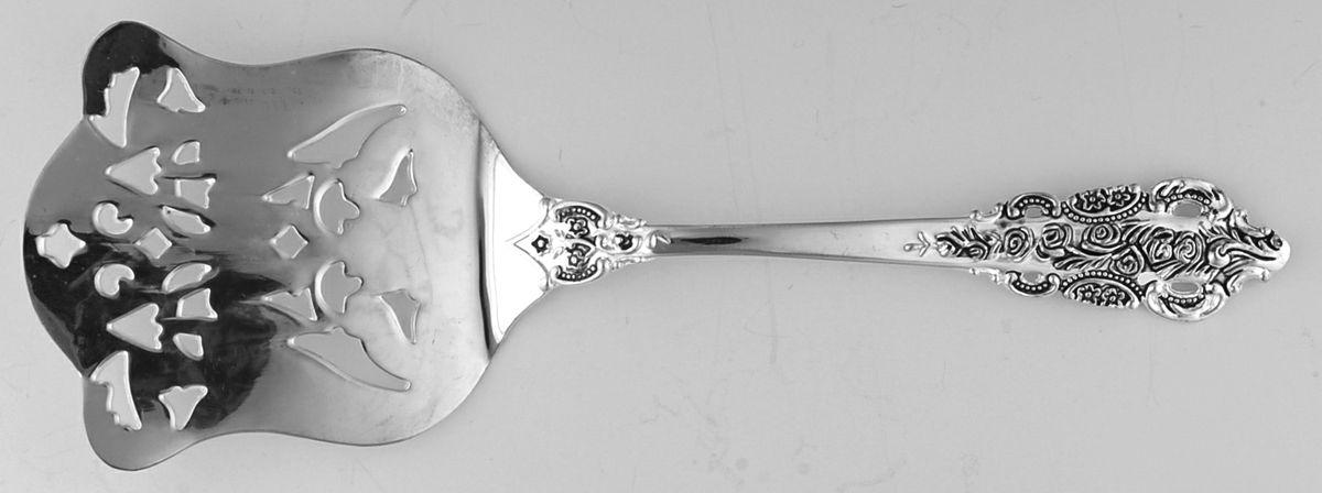 Antique Baroque (Silverplate) Solid Asparagus Server by Wallace Silver-1