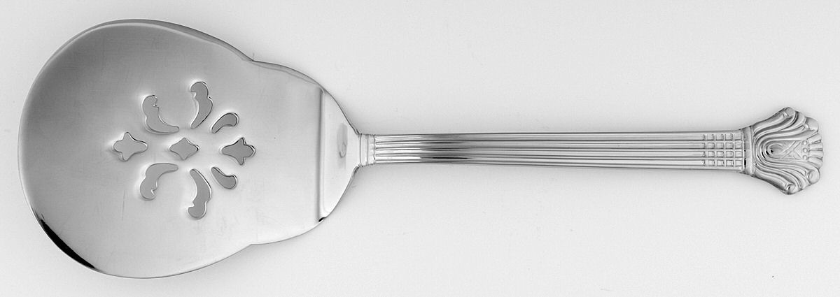 Charlemagne (Stainless) Solid Flat Pierced Server by Wallace Silver-1