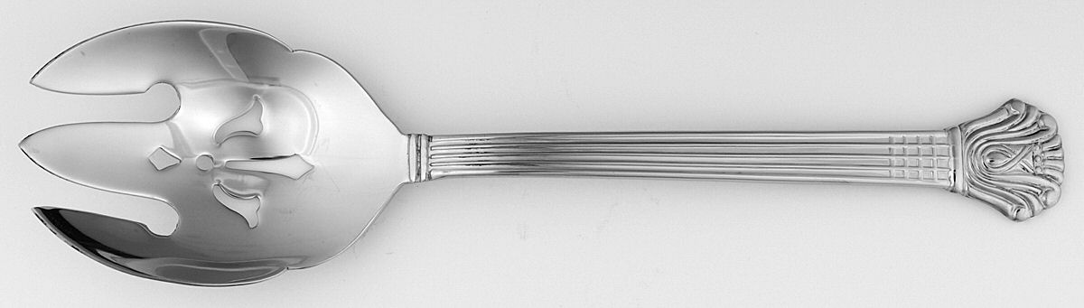 Charlemagne (Stainless) Pierced Tablespoon (Serving Spoon) by Wallace Silver-1