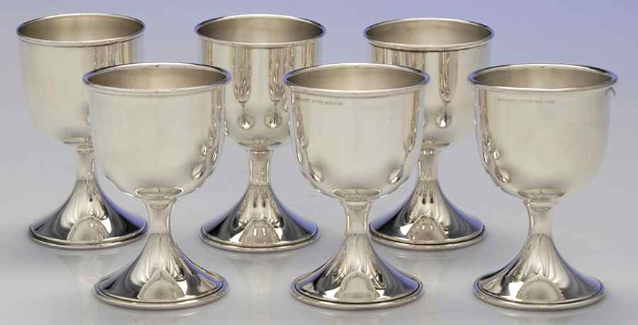 H9 (Sterling, Hollowware) Wine Goblet - Set of 6 by Wallace Silver-1