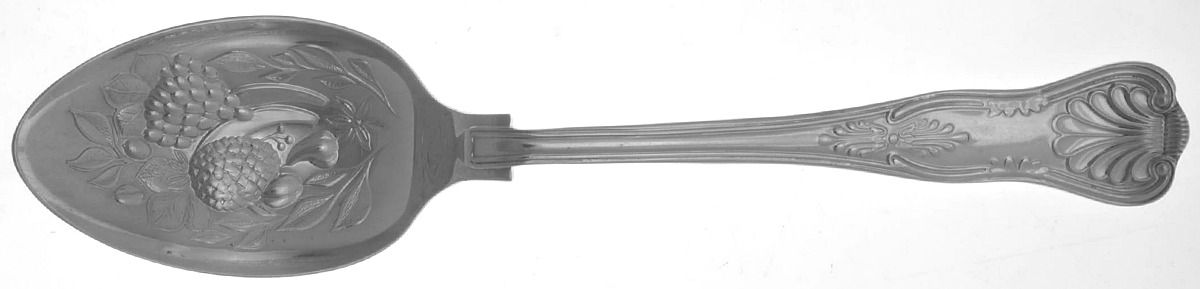 Kings (Silverplate) Solid Berry Spoon/Tablespoon by William Adams-Sheffield-Birminghan-1