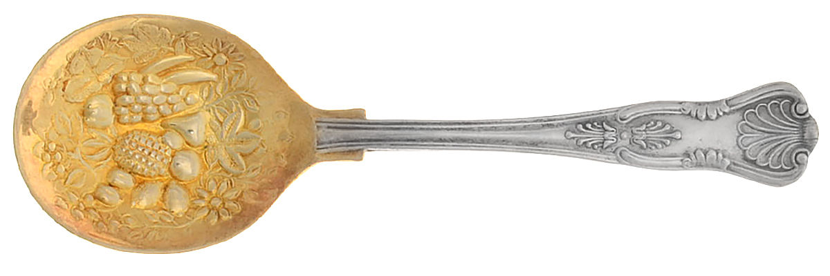 Kings (Silverplate) Large Jelly Spoon by William Adams-Sheffield-Birminghan-1