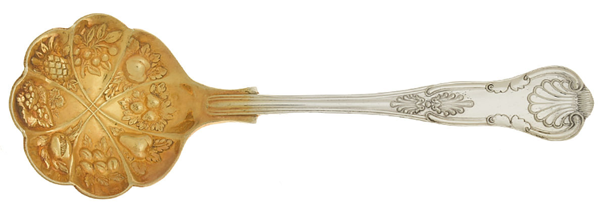 Kings (Silverplate) Solid Bon Bon Spoon by William Adams-Sheffield-Birminghan-1