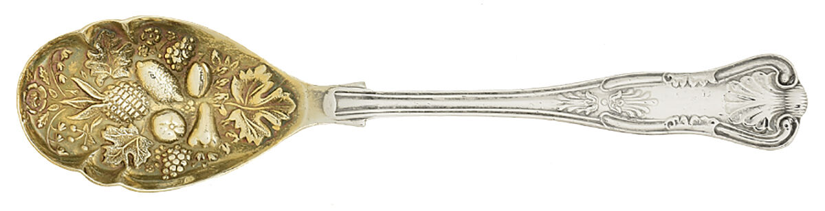 Kings (Silverplate) Sugar Shell Spoon by William Adams-Sheffield-Birminghan-1