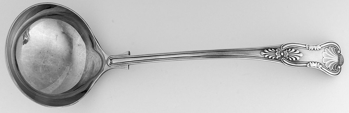 Kings (Silverplate) Solid Soup Ladle by William Adams-Sheffield-Birminghan-1