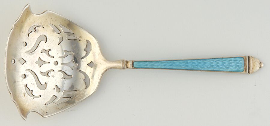 WTS49 (Sterling) Bon Bon Spoon, Enameled Handle by Watson-1