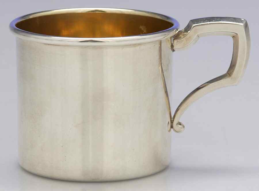 509 (Sterling, Hollowware) Gold-Lined Baby Cup by Web Silver-1