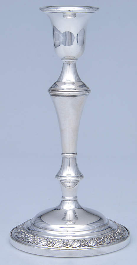 6505 (Sterling, Hollowware) 8" Weighted Candlestick by Webster Co-1