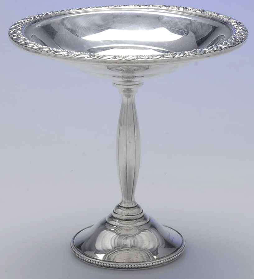 6505 (Sterling, Hollowware) Weighted Round Compote (Height X Width) by Webster Co-1