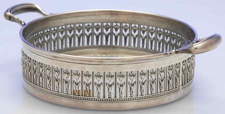 3116 (Sterling, Hollowware) Wine Bottle Coaster by Whiting Manf Co-1