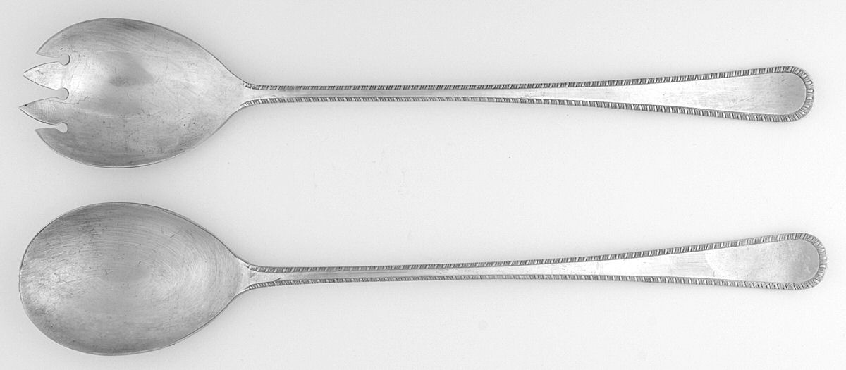 W1A5 (Silverplate) (2 Pc) Solid Salad Set by William Adams-Sheffield-Birminghan-1