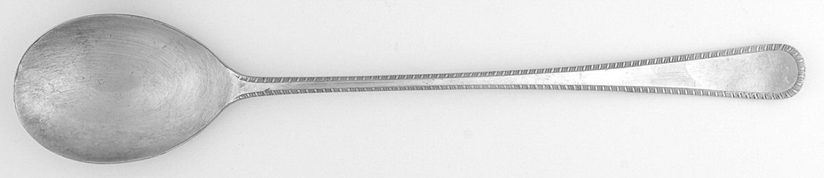 W1A5 (Silverplate) Solid Salad Serving Spoon by William Adams-Sheffield-Birminghan-1
