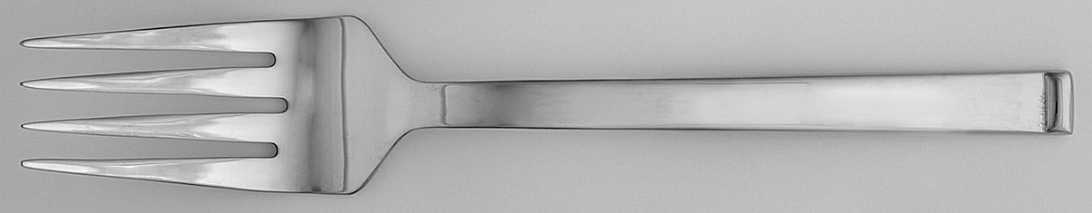 Arden (Stainless) Medium Solid Cold Meat Serving Fork by Wedgwood Silver-1