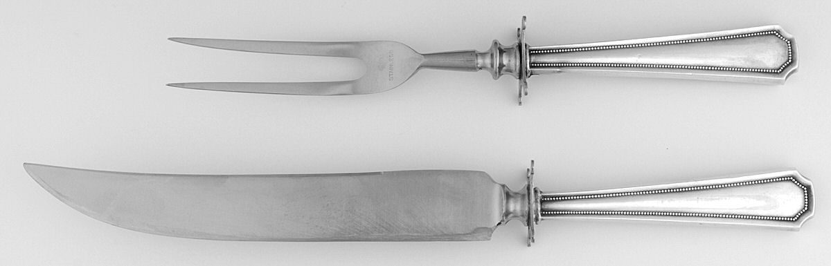 WSC62 (Sterling) Small Stainless Blade 2-Piece Steak Carving Set by Webster Co-1