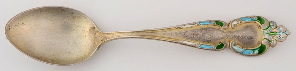 WTS53 (Sterling) Enameled Demitasse Spoon by Watson-1