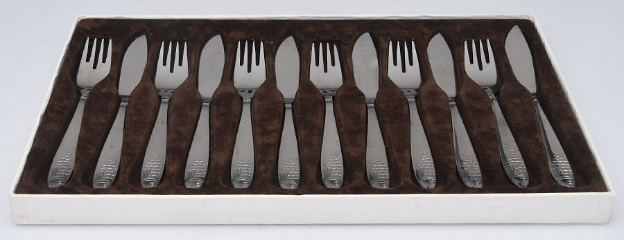 WMF155 (Stainless) Individual Forks & Knive - Set of 12 by WMF Flatware-1