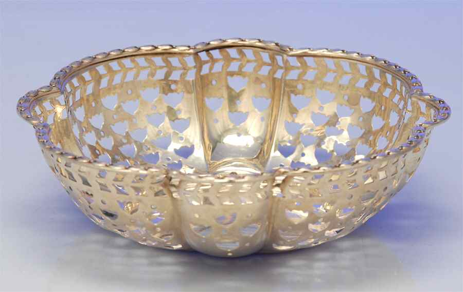 583 (Sterling, Hollowware) 4" Pierced Bon Bon Bowl by Watson-1