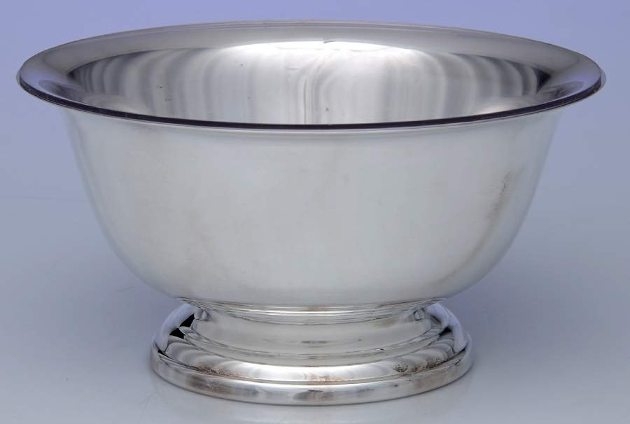 Paul Revere Bowl (Silverplate, Hollowware) 8" Paul Revere Bowl & Plastic Liner by Wallace Silver-1