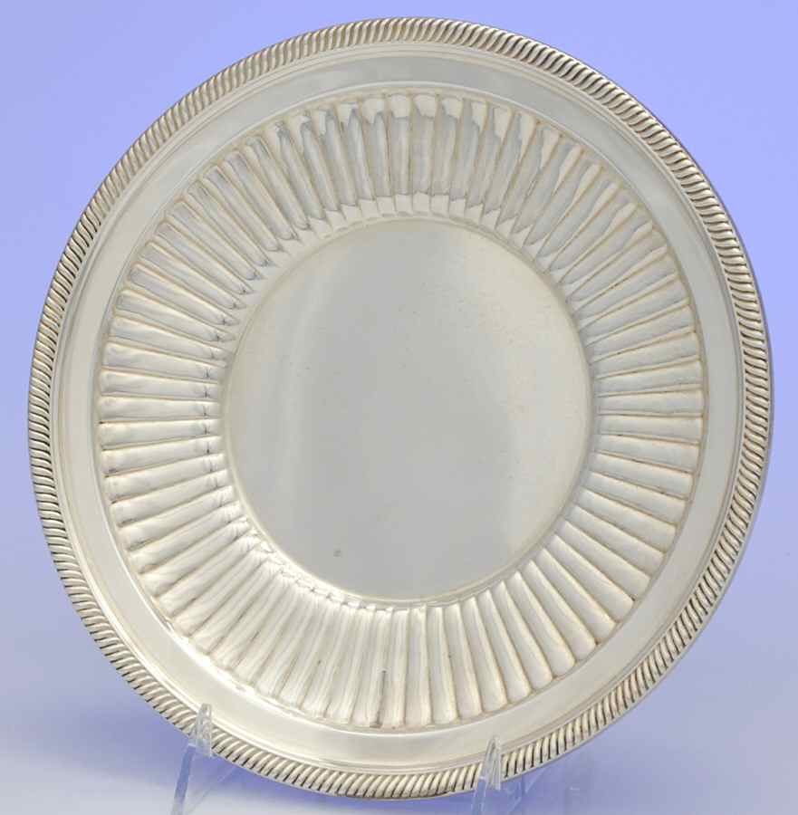 1826 (Sterling, Hollowware) 9" Sandwich Plate by Webster Co-1