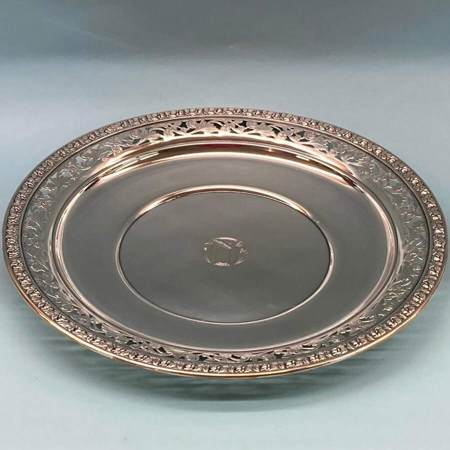 44153 (Sterling, Hollowware) 10" Sandwich Plate by Wallace Silver-1