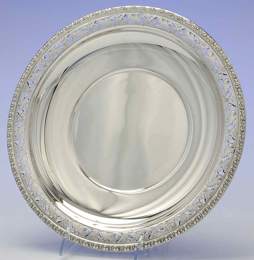 44153 (Sterling, Hollowware) 12" Sandwich Plate by Wallace Silver-1