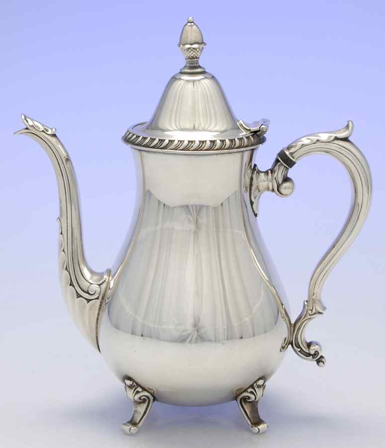 60lf (Silverplate, Hollowware) Silverplate Coffee Pot by Wallace Silver-1