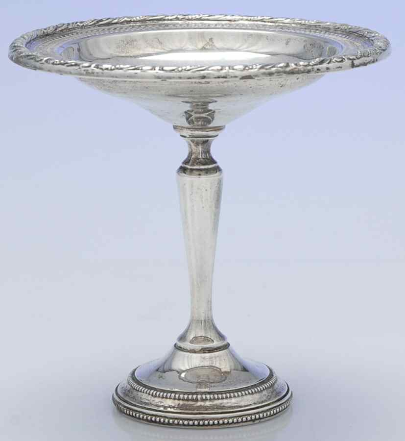 5608 (Sterling, Hollowware) Weighted Round Compote (Height X Width) by Webster Co-1