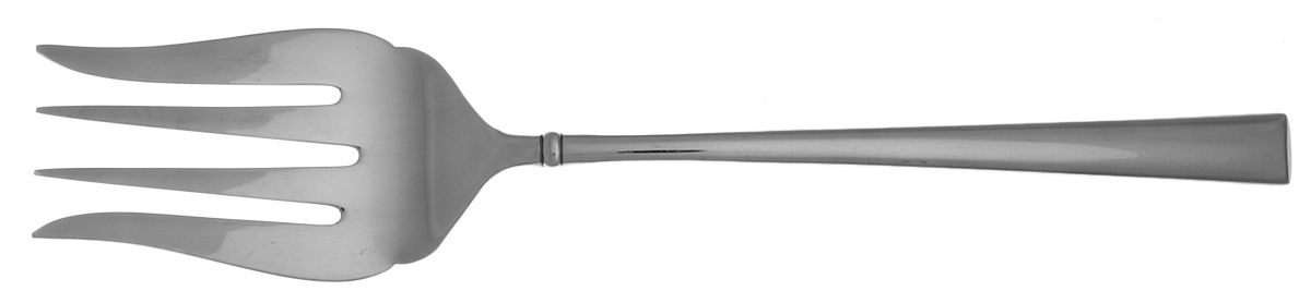 Groove (Stainless) Medium Solid Cold Meat Serving Fork by Wedgwood Silver-1
