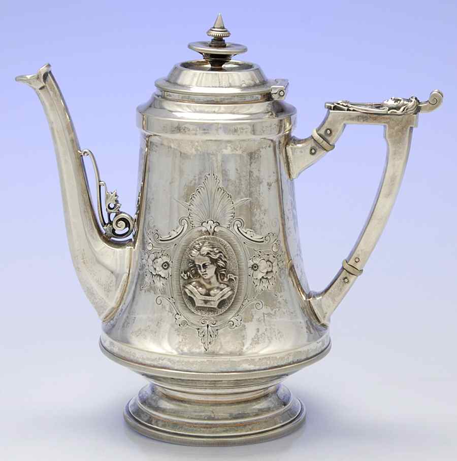 WHS45 (Sterling, Hollowware) Teapot by Wood & Hughes-1