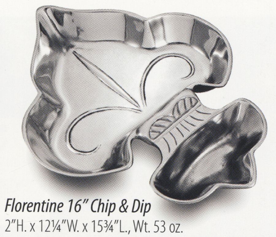 Florentine (Armetale, Hollowware) 1 Piece Chip and Dip Set by Wilton Armetale-1