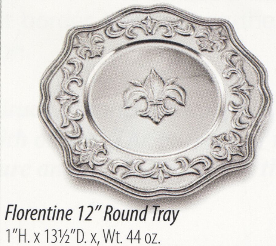 Florentine (Armetale, Hollowware) 13" Round Tray by Wilton Armetale-1