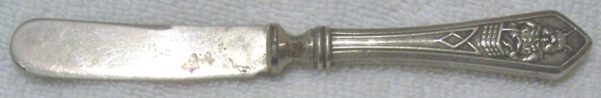 WSC64 (Sterling) Baby Knife with Silverplate Blade by Webster Co-1