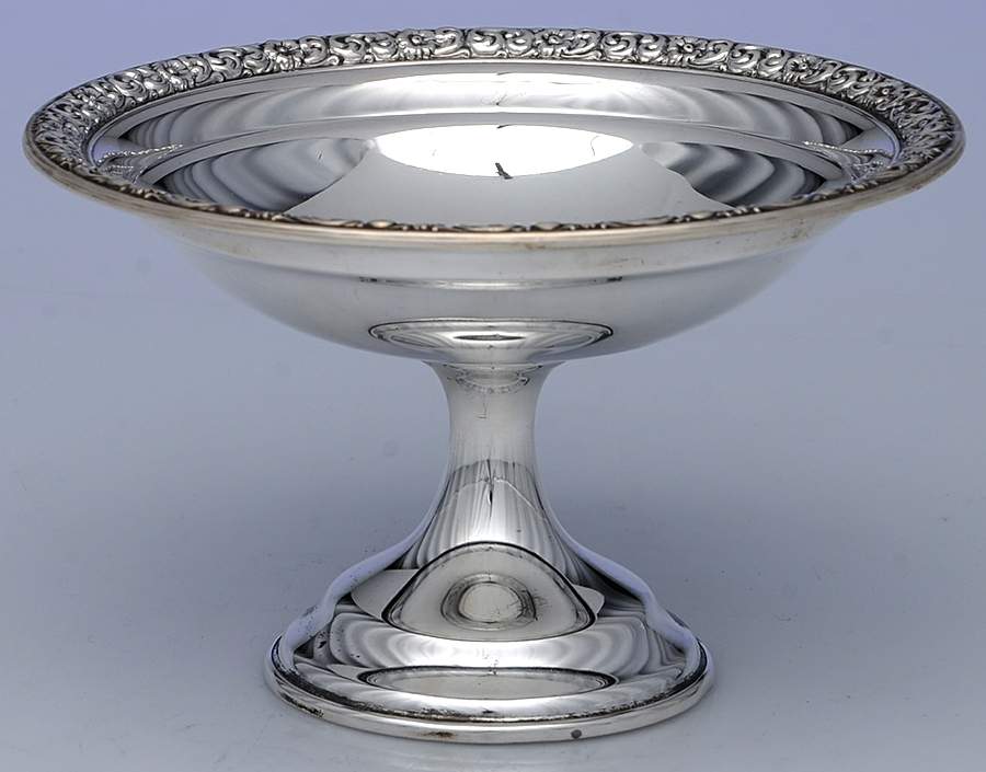 164 (Sterling, Hollowware) Weighted Round Compote (Height X Width) by Wallace Silver-1