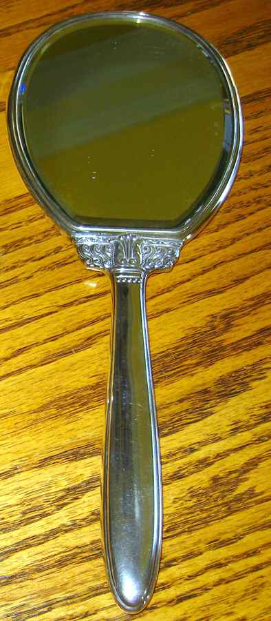 98-4 (Sterling, Hollowware) Mirror with Handle by Wallace Silver-1