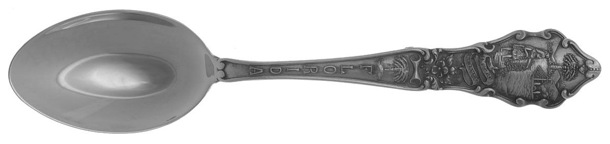 States & Cities Souvenir Spoons (Sterling) Florida Five O'Clock Spoon by Whiting & Davis-1