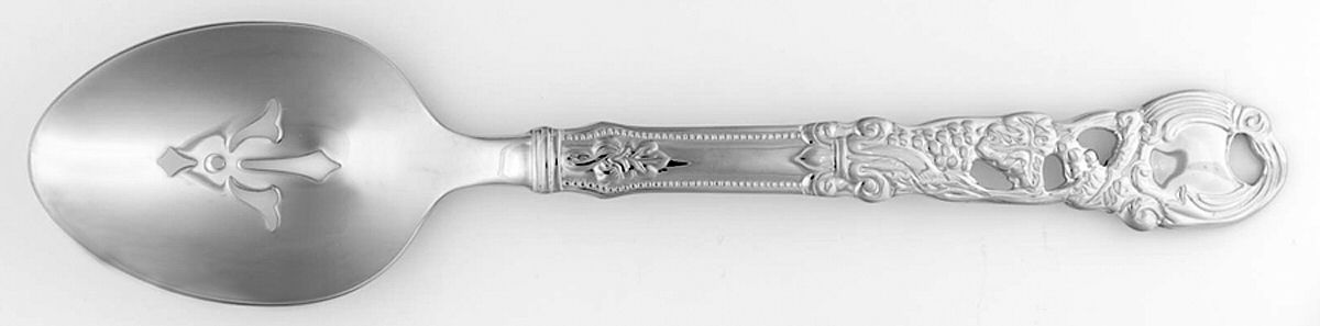 Grapevine (Stainless) Pierced Tablespoon (Serving Spoon) by Wallace Silver-1